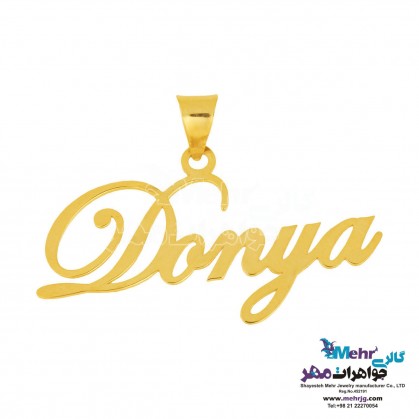 Gold Name Pendant - Donya Design-MN0219